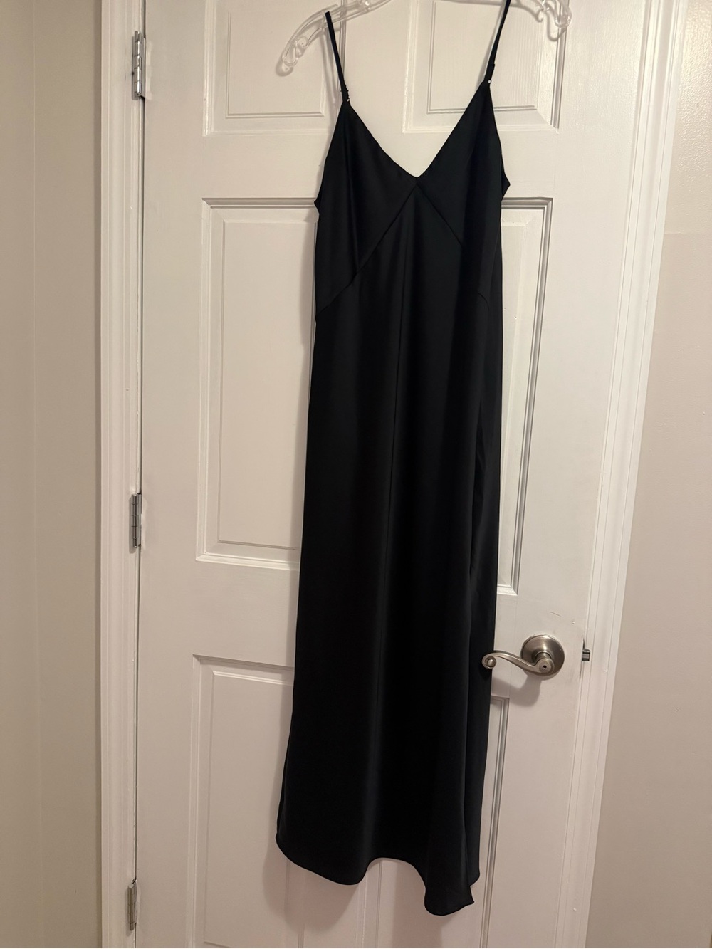 a new day Black Maxi Slip Dress with Spaghetti Straps
